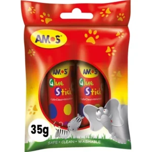 AMOS Red Glue Stick 35G Hangsell 2's