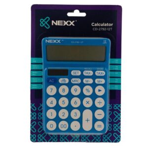 NEXX CD2792 12 Digit Desktop Calculator Bright Blue