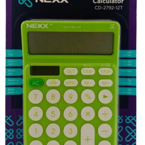 NEXX CD2792 12 Digit Desktop Calculator Bright Lime