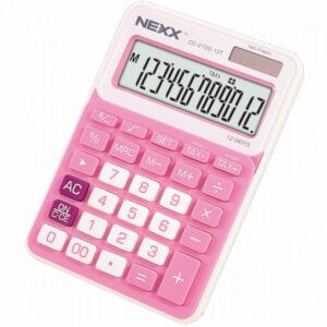 NEXX CD2797 12 Digit Desktop Calculator Pastel Pink