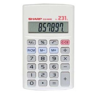 SHARP EL-231 8 Digit Basic Calculator White