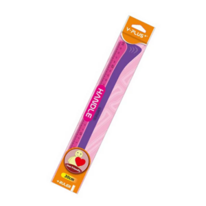 Y PLUS Handle Ruler Flexible Rubber Edge Assorted 30cm